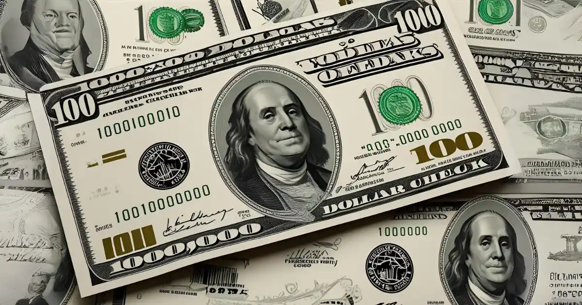 Stack of $100 bills arranged on a clean surface