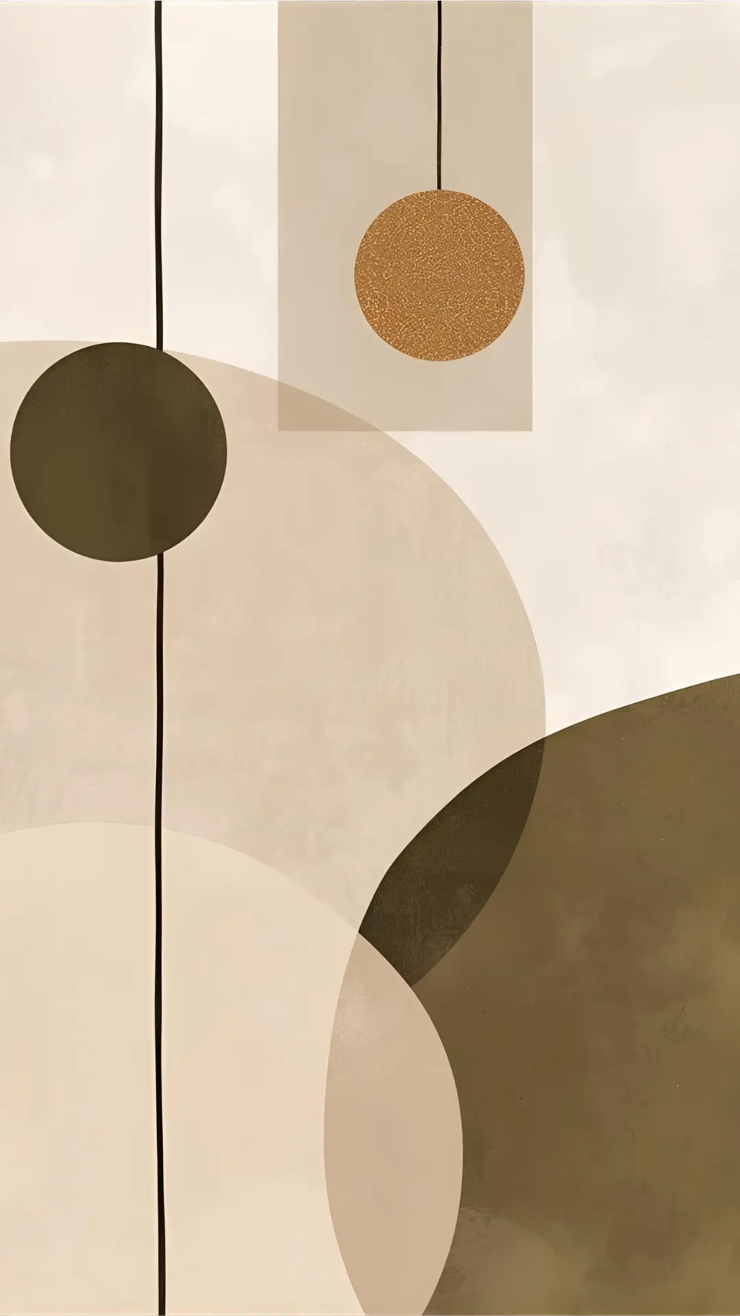 what is doomscrolling, background - Calm wallpaper — muted olive abstract shapes.